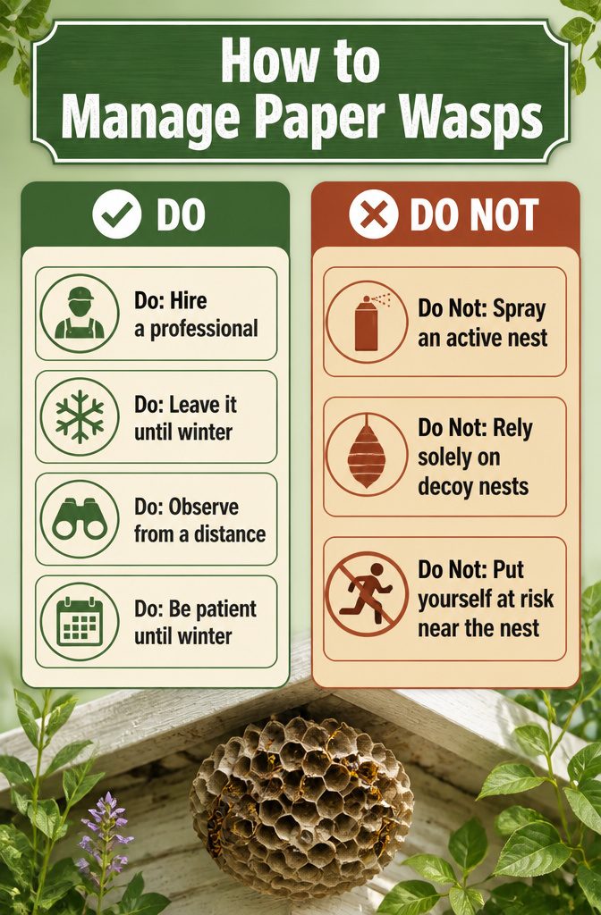 Are Paper Wasps Worth the Sting? 2026 Garden Guide 6 A paper wasp nest, illustrating its seasonal abandonment.