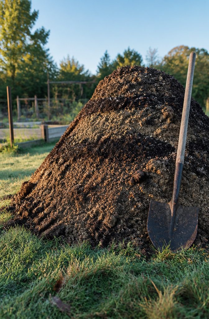 Build a Beetle Bank or Bump for Your Garden: 6 Steps 3 A mounded beetle bank showing layers of soil and grass.