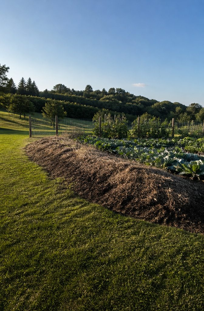 Build a Beetle Bank or Bump for Your Garden: 6 Steps 1 A beetle bank positioned far from the garden with tall grasses.