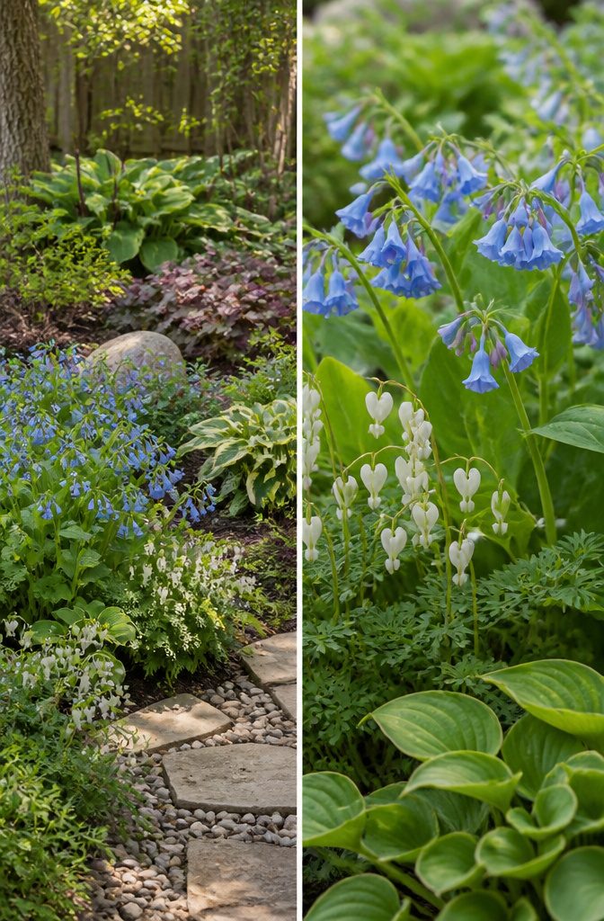 Our Favorite Early Blooming Perennials for the Spring Garden 24 Layered planting of early and later blooming perennials in a garden.