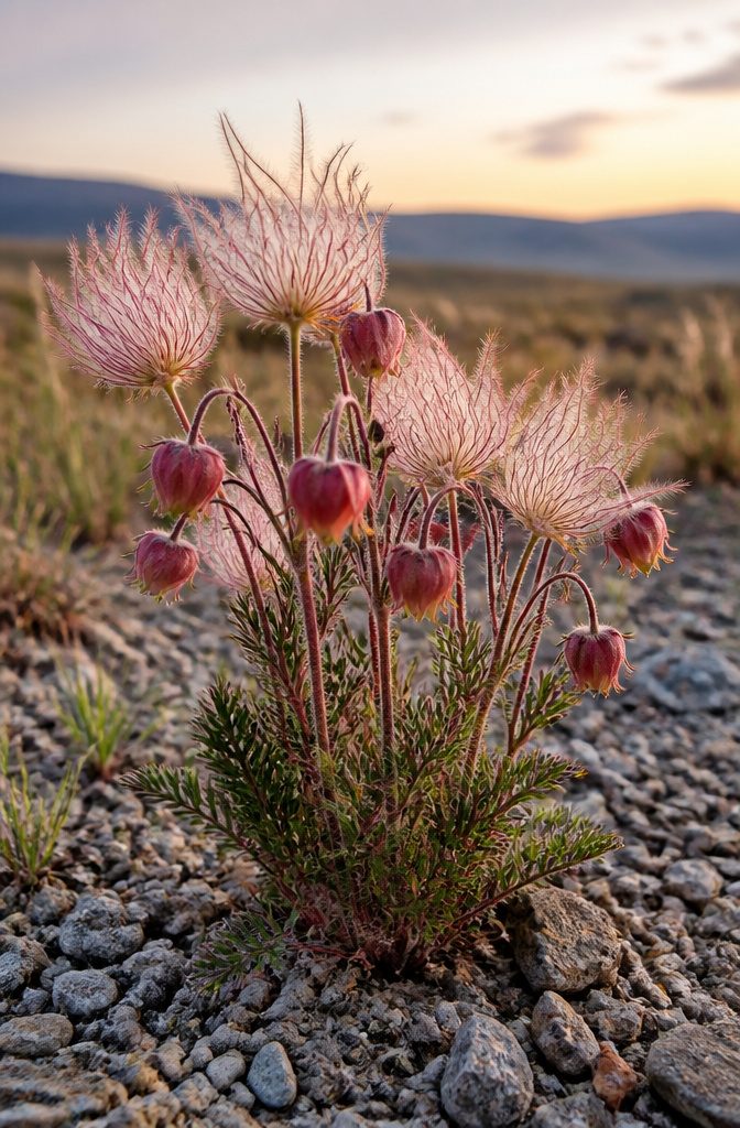 Our Favorite Early Blooming Perennials for the Spring Garden 15 Prairie Smoke with pink buds and feathery seed heads in a garden.