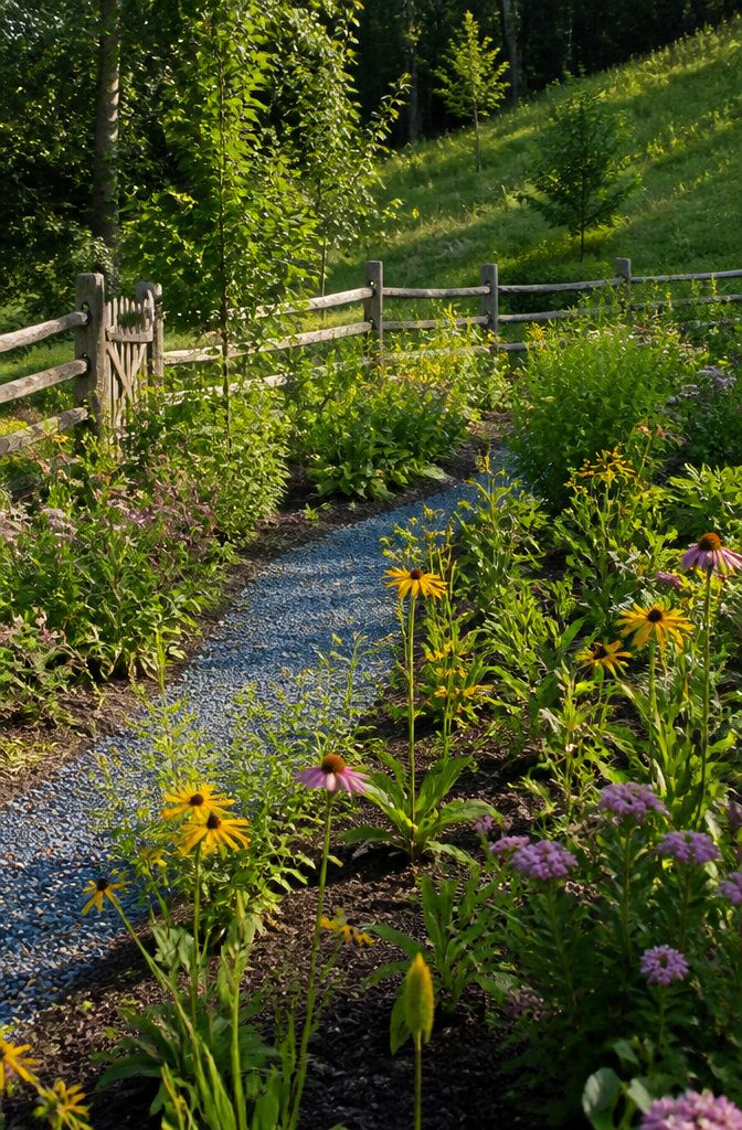 10 Flower Bed Ideas for Every Yard, Budget, and Skill Level 8 A wildflower garden featuring black-eyed Susans, coneflowers, and milkweed.