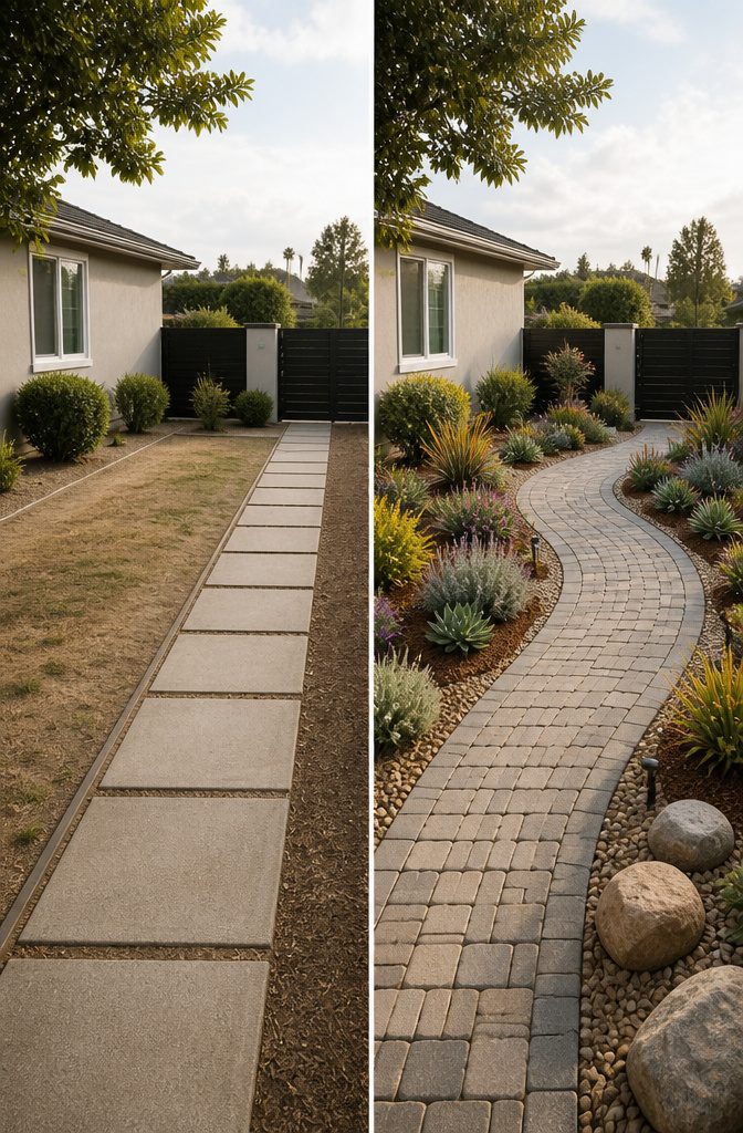 10 Front Garden Design Ideas for Every Home Style 6 A drought-tolerant garden with Eco-Lawn and various plantings.