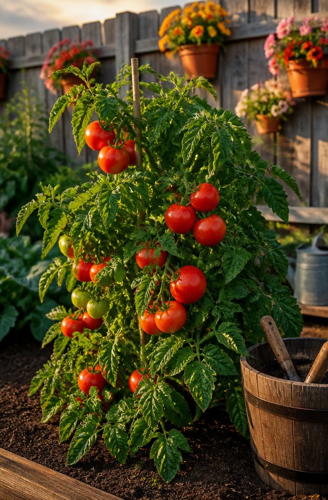Grafted Tomatoes: Varieties, Rootstocks and What to Know for 2026 12 A Celebrity Plus Hybrid tomato plant with multiple fruits.