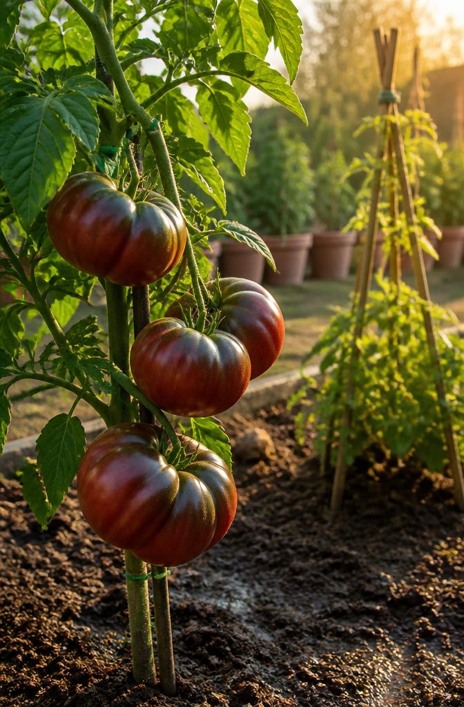 Grafted Tomatoes: Varieties, Rootstocks and What to Know for 2026 11 A DarkStar Hybrid tomato plant with ripe fruit.