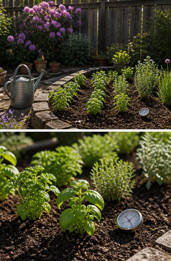 How to Grow a Culinary Herb Garden: A 7-Step Guide (2026) 4 Seedlings being planted in a garden after the last frost.