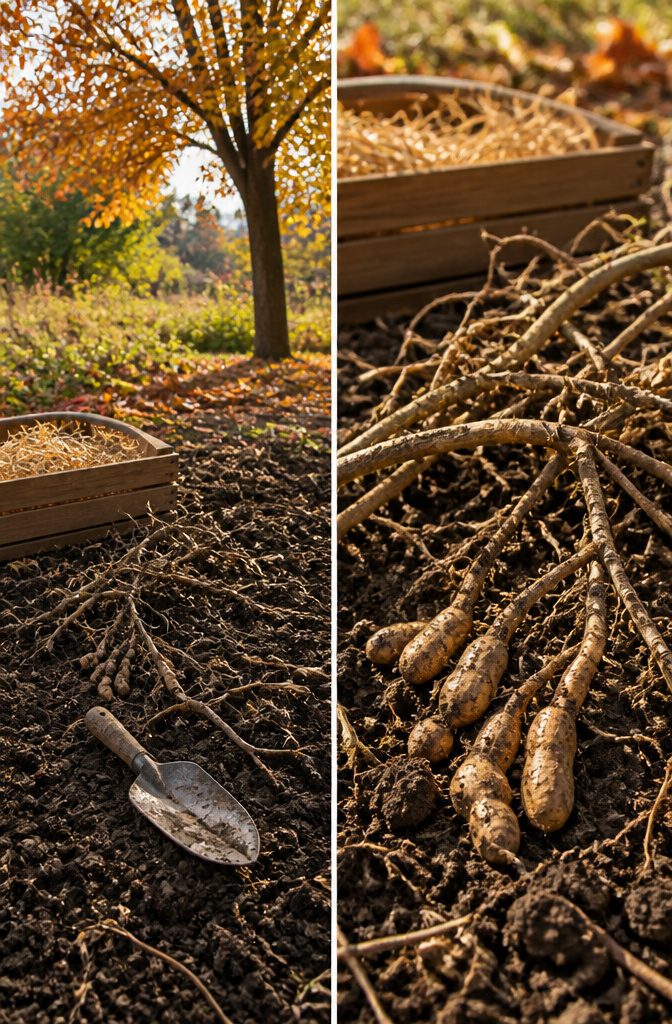 Growing American Groundnuts: Planting, Care and Harvest 6 Soil where American groundnuts are being harvested after two years.
