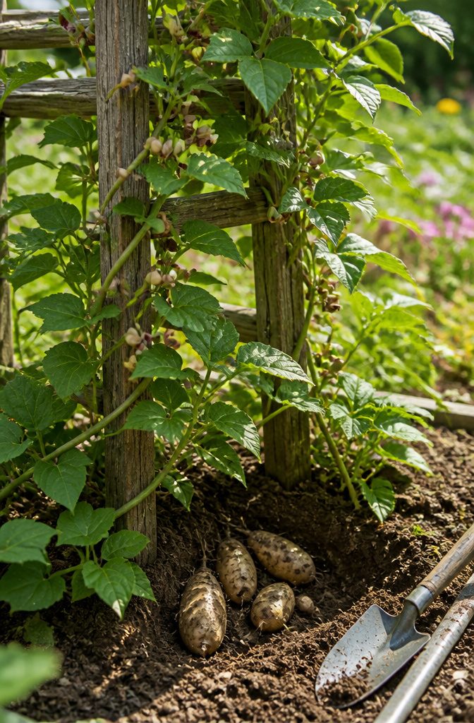 Growing American Groundnuts: Planting, Care and Harvest 1 Clusters of small brown and reddish-brown blooms of Apios americana.