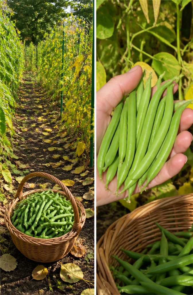 Growing Beans: Timing, Soil & Care Through Harvest (2026) 6 Fresh snap beans ready for harvest on the plant.