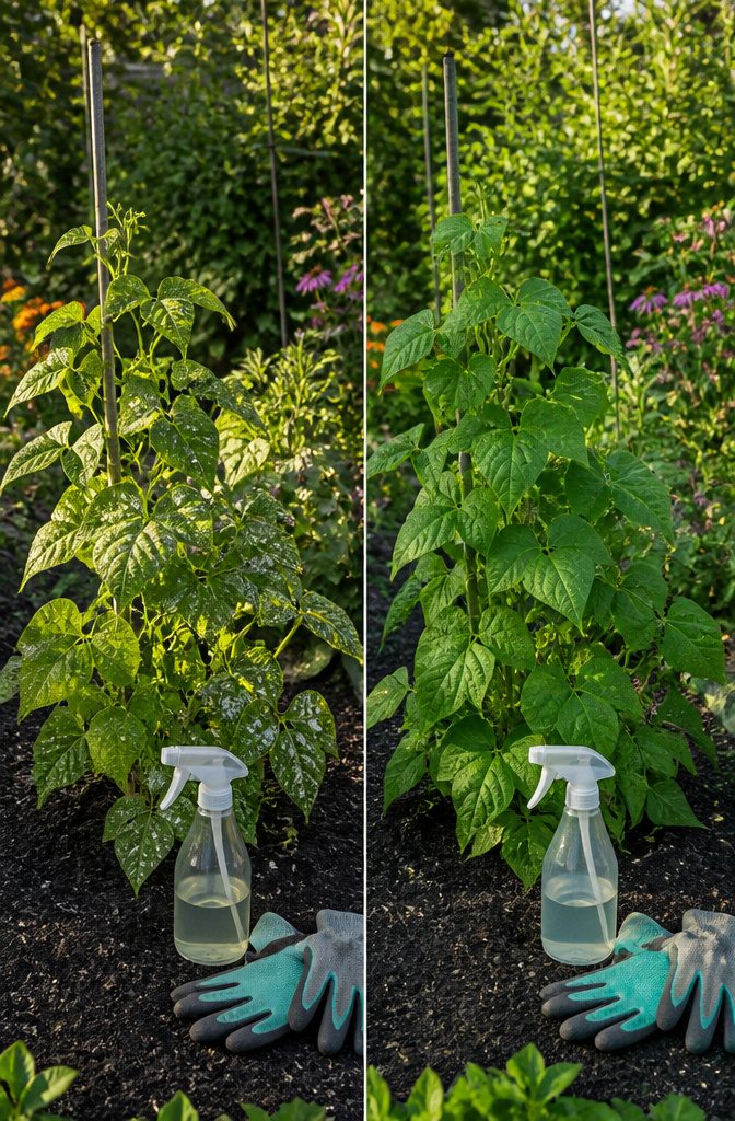Growing Beans: Timing, Soil & Care Through Harvest (2026) 8 Clusters of aphids on bean plant leaves.
