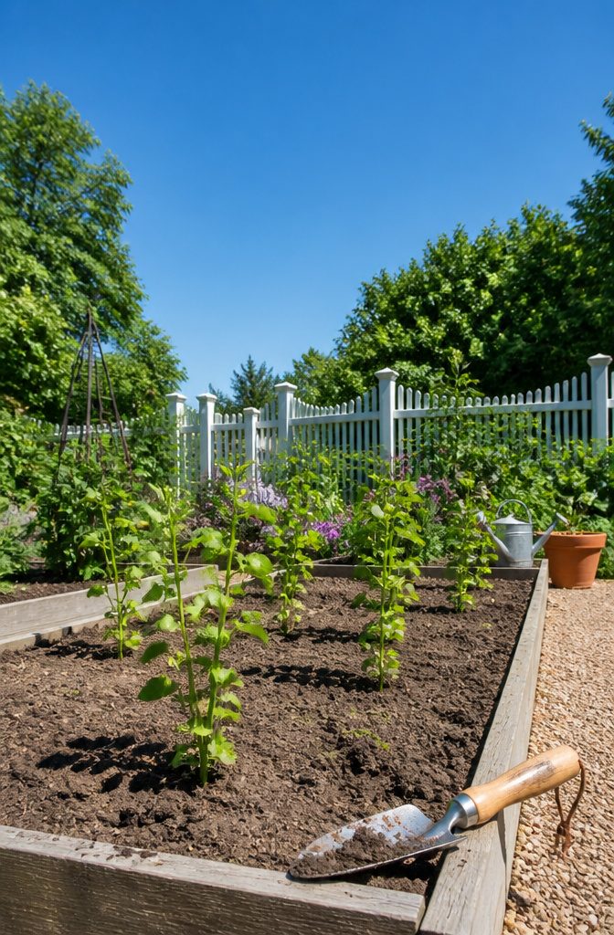 How to Grow Bells of Ireland From Seed: 6 Steps for 2026 4 Bells of Ireland plants spaced apart in a garden bed.