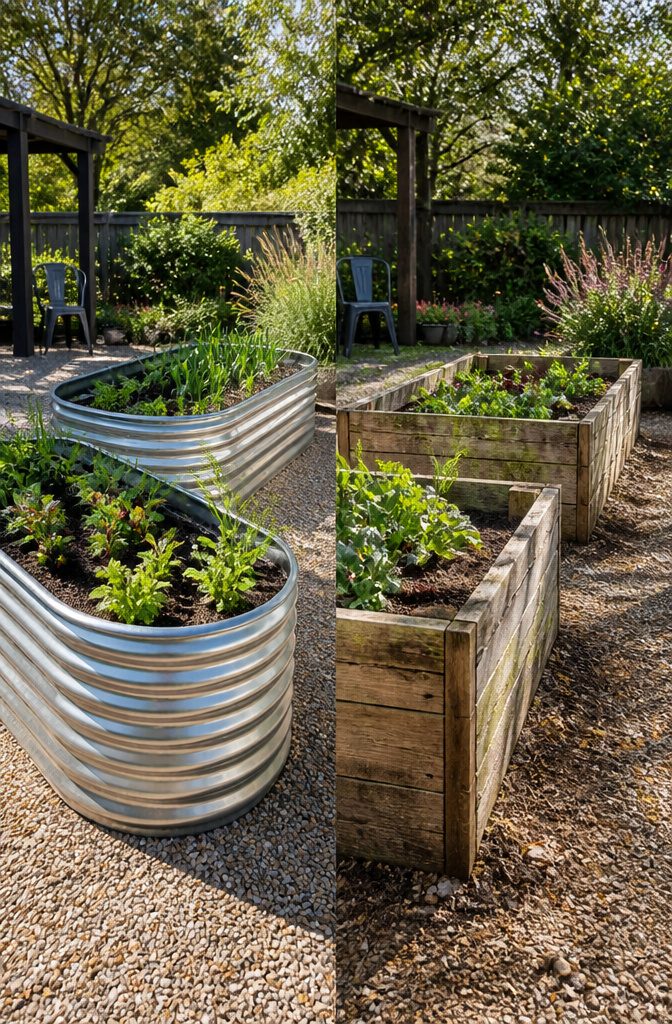 12 Inexpensive Raised Garden Bed Ideas for 2026 9 Galvanized steel containers used as raised garden beds.