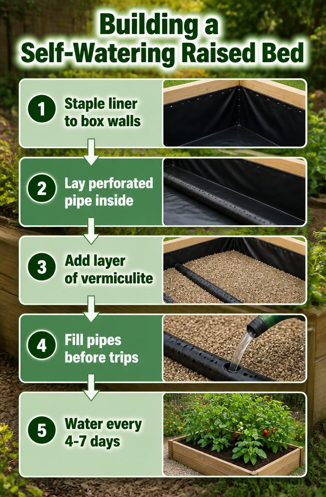 12 Inexpensive Raised Garden Bed Ideas for 2026 12 Raised garden bed with a self-watering reservoir system.