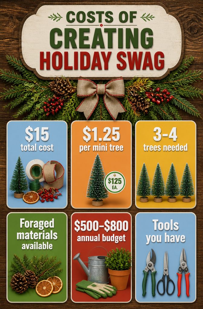 Make a Holiday Swag in Five Easy Steps: A 2026 Guide 7 An infographic displaying the costs of making a holiday swag.