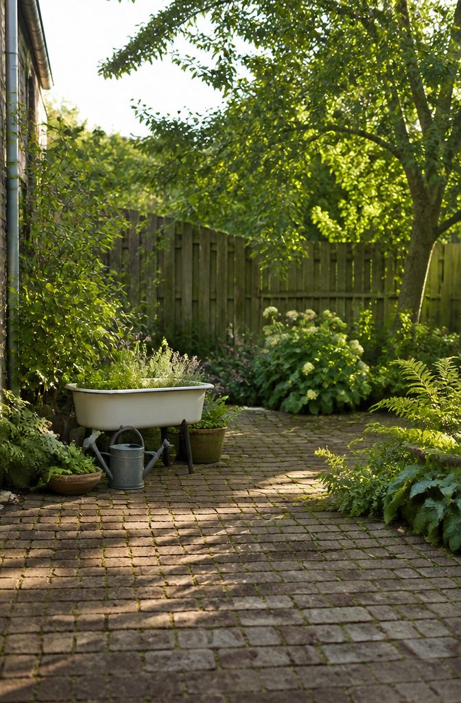 How to Make an Old Washbasin Raised Bed: 7 Steps 7 A hand checking the soil in a raised washbasin garden.