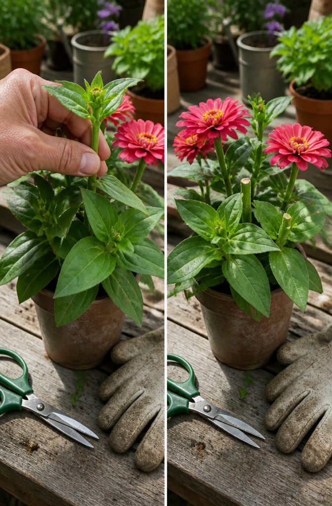 Pinching Annuals: How, When and Which Plants to Pinch 1 A photograph illustrating the concept of pinching annuals in gardening.