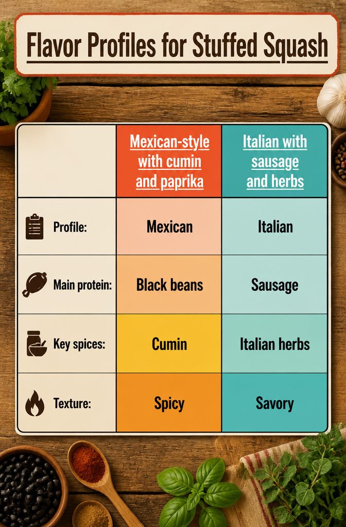Stuffed Squash Recipe - How to Make Stuffed Squash (2026) 11 Ingredients for Mexican-style and Italian-style stuffed squash.