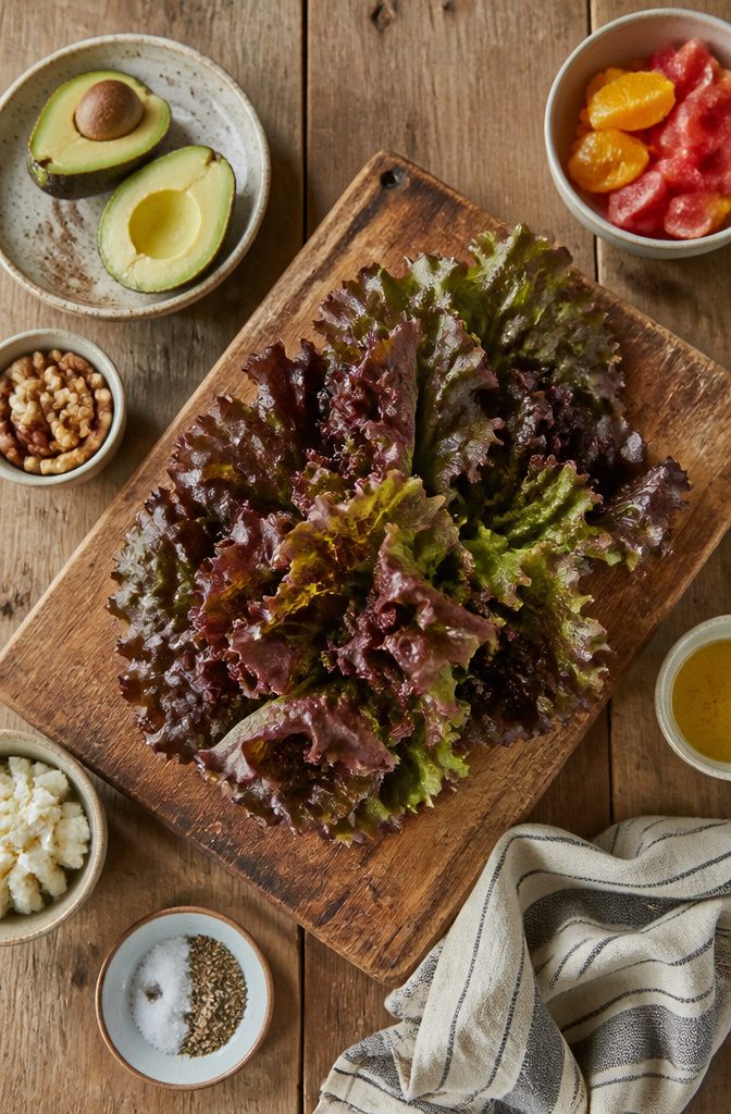 Red Lettuce Varieties for the Garden and Kitchen 11 Red leaf lettuce prepared for use in salads and wraps.