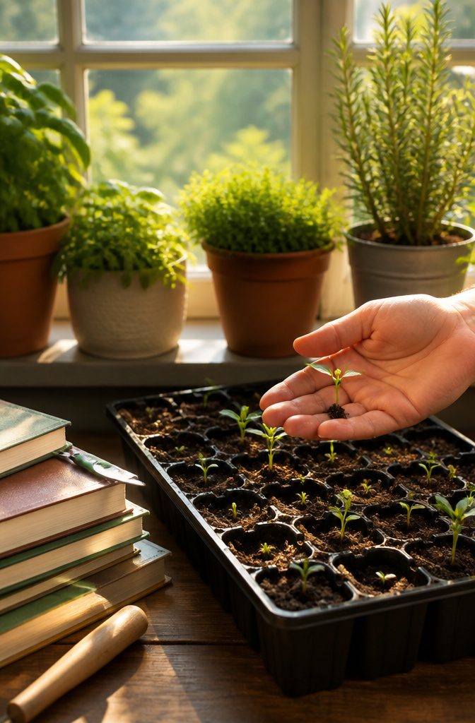 Start From Seed or Buy Plants: 5 Factors to Decide in 2026 5 A tray of germinating pepper seeds at different growth stages.