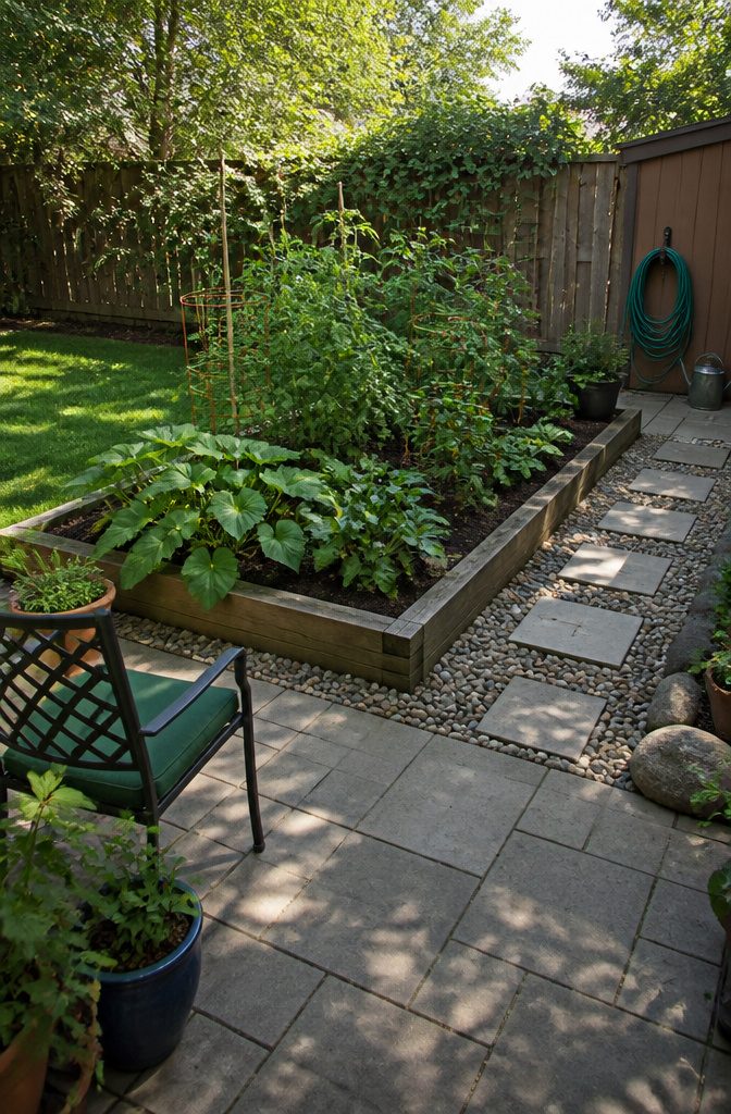 Vegetable Gardening Facts: 7 Essential Methods for Growing Food 1 A sunny garden spot with plants receiving direct sunlight.