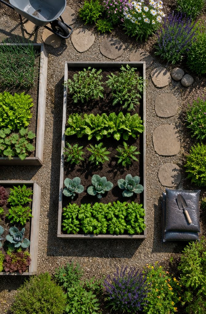 Vegetable Gardening Facts: 7 Essential Methods for Growing Food 11 A 4-by-4 foot raised garden bed ready for planting.