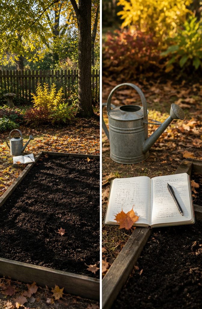 Vegetable Gardening for Fall: What to Plant, When to Start, and How to Protect It 19 A garden bed being watered to support fall vegetable starts.