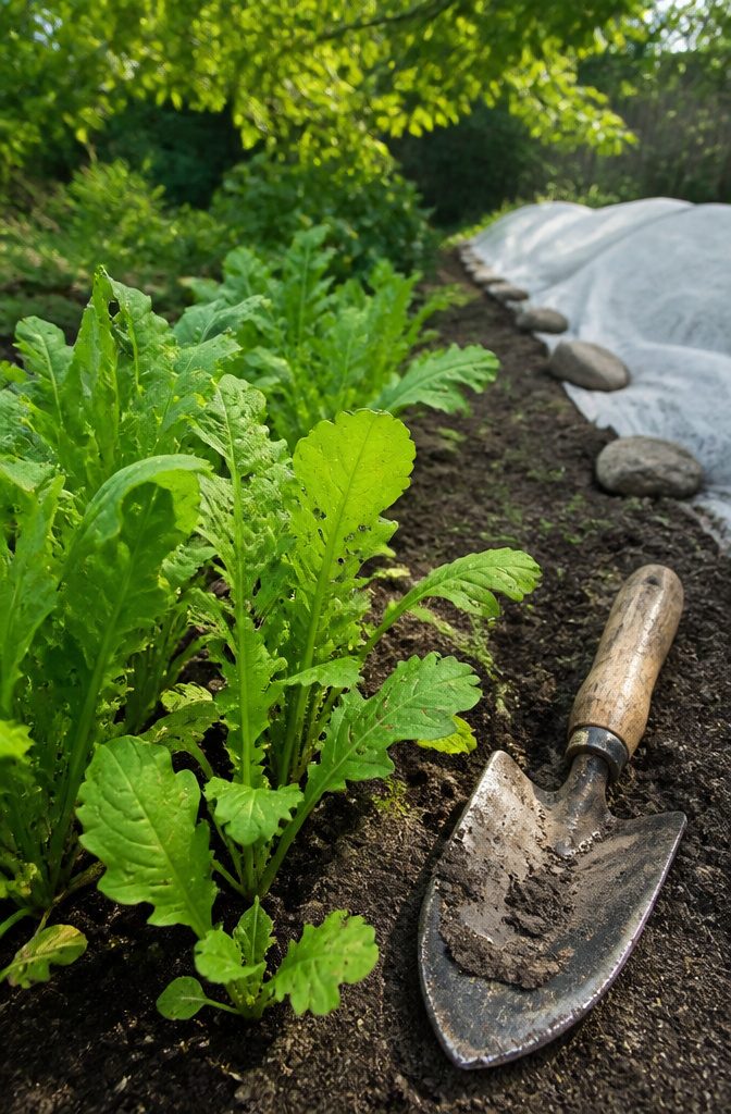 Vegetable Gardening for Fall: What to Plant, When to Start, and How to Protect It 20 A close-up of healthy plants with signs of pest damage in a garden.