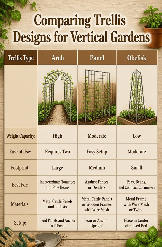 Vertical Vegetable Garden: A 2-Part Guide to Building and Planting (2026) 9 Trellis Designs That Hold